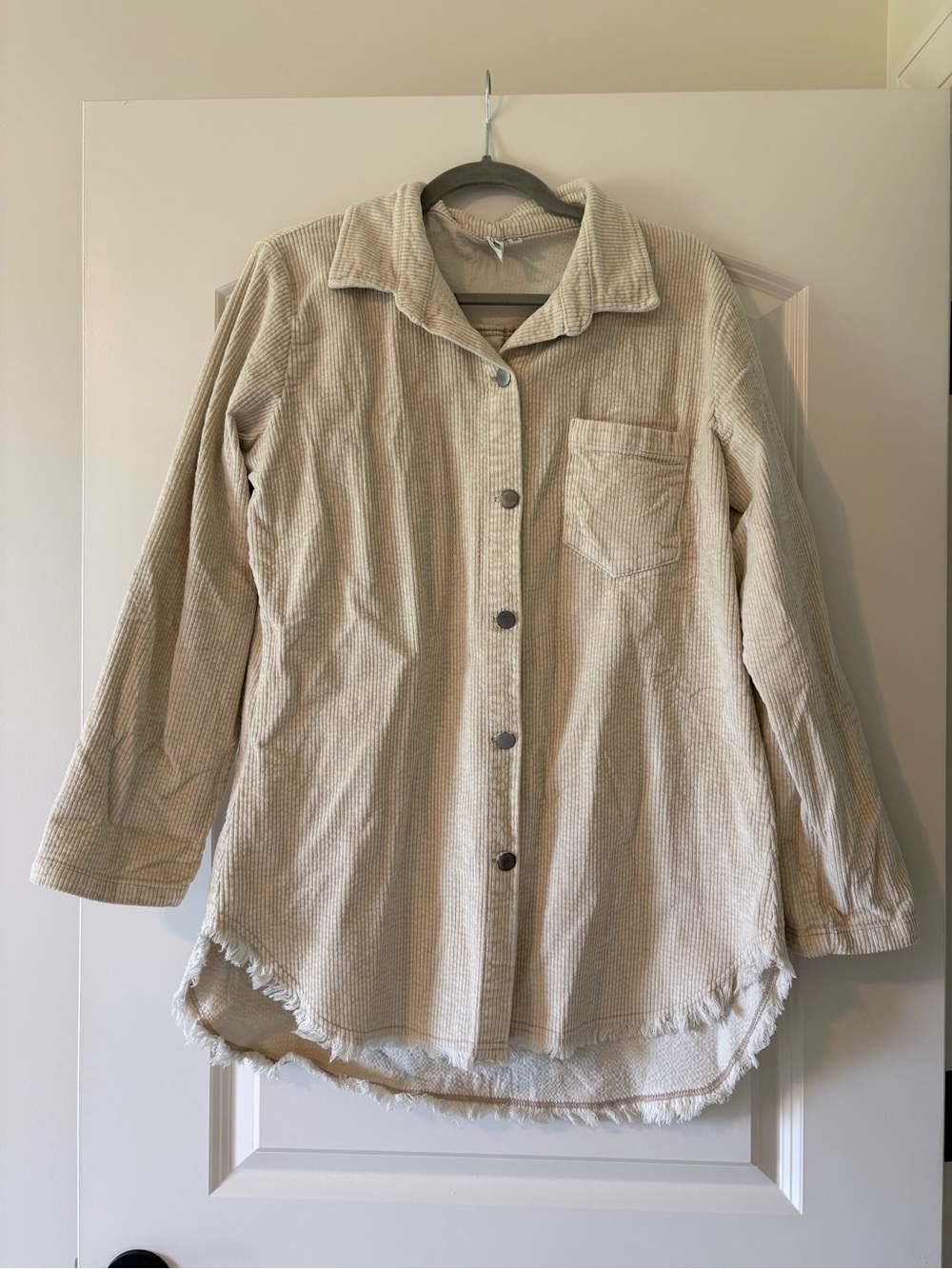 Elan corduroy cream shacket